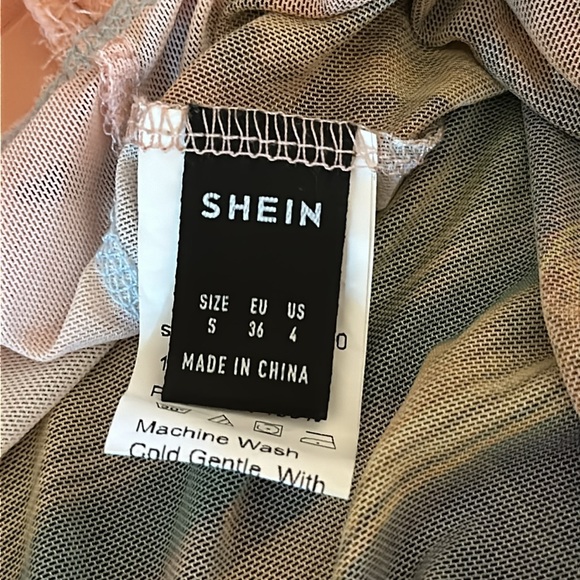 SHEIN *NEW* Women’s Cutout Waist Desert Landscape Print Mesh Biker Shorts - Picture 14 of 16